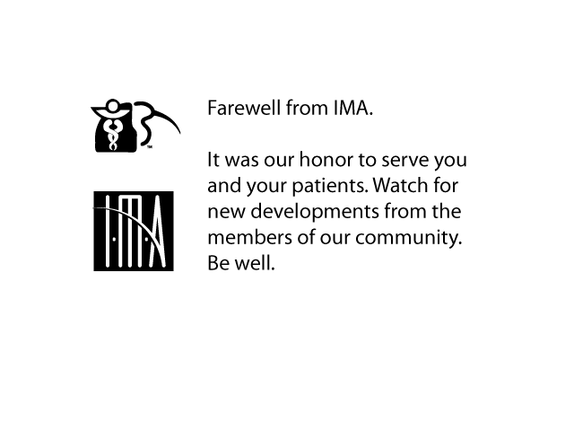 Farewell from IMA.